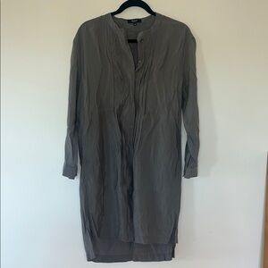Madewell Gray Green silk Shirt Dress
